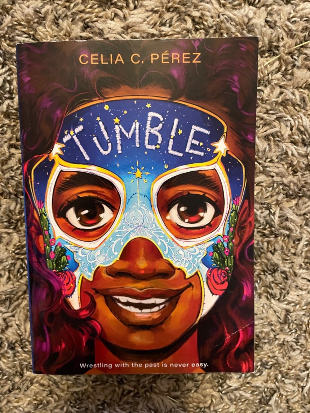Scholastic Illustrated Back Cover with Blue-to-Cream Gradient and Purple Accents